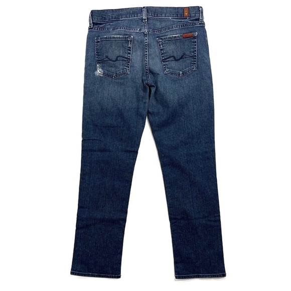 7 For All Mankind Women’s Size 26 Blue Rickie Boyfriend Jeans Button Fly Denim - Picture 9 of 12